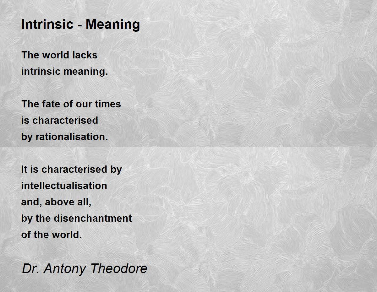 Intrinsic Meaning By Anthony Theodore Wallpaper