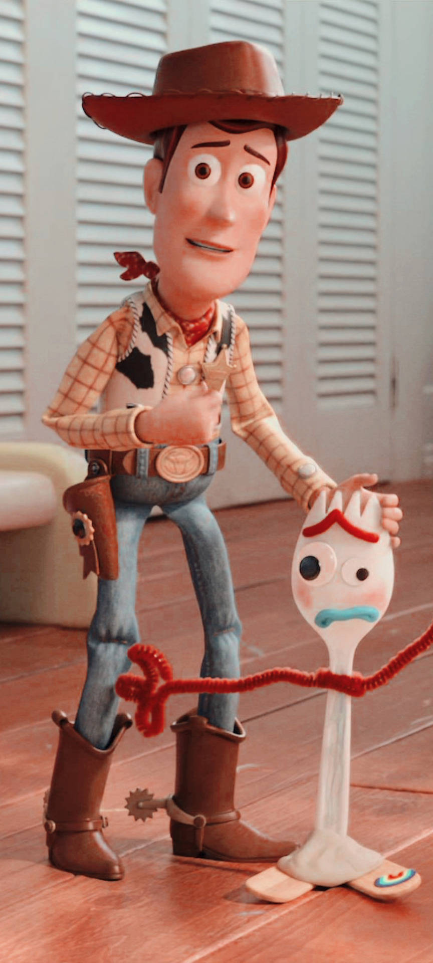 Hejalla! Idag Introducerar Vi Toy Story Forky Som Nya Bakgrundsbilder För Din Dator Eller Mobiltelefon. Ladda Ner Dem Gratis Nu Och Få Den Coola Och Roliga Karaktären Från Toy Story-serien På Din Skärm! Wallpaper