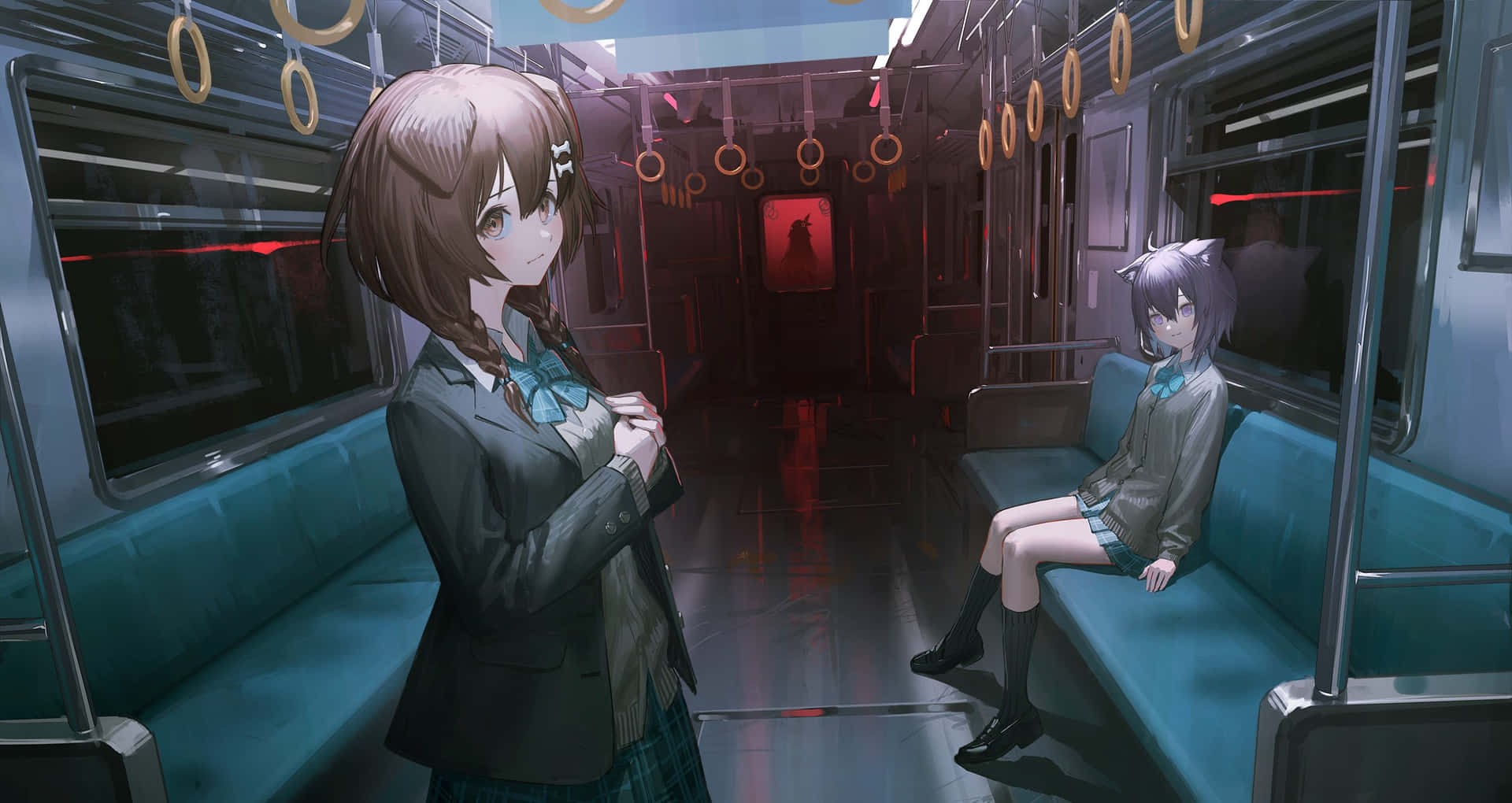 Inugamikorone En Un Tren. Fondo de pantalla
