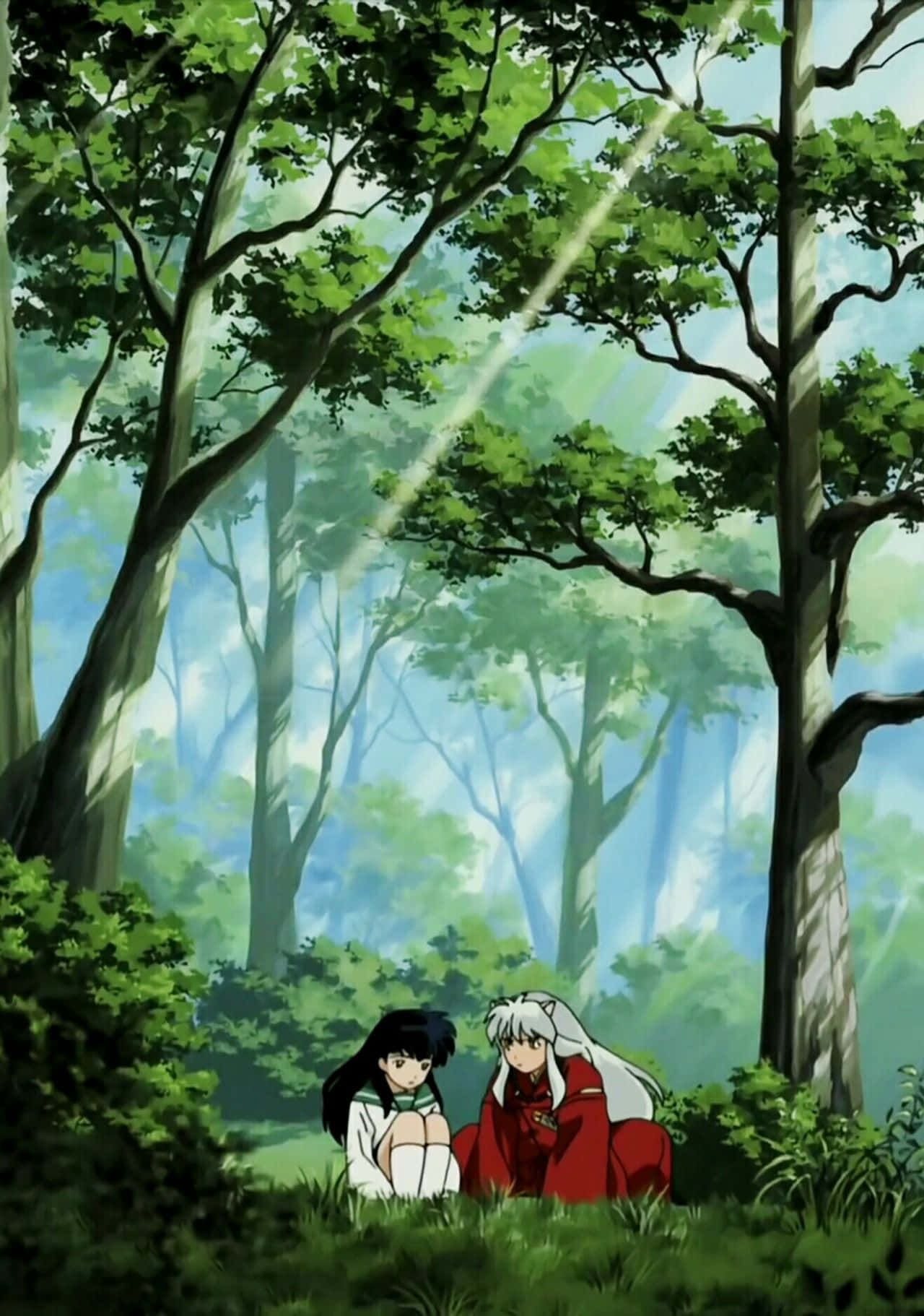 Inuyasha and Rin - A Timeless Friendship Wallpaper