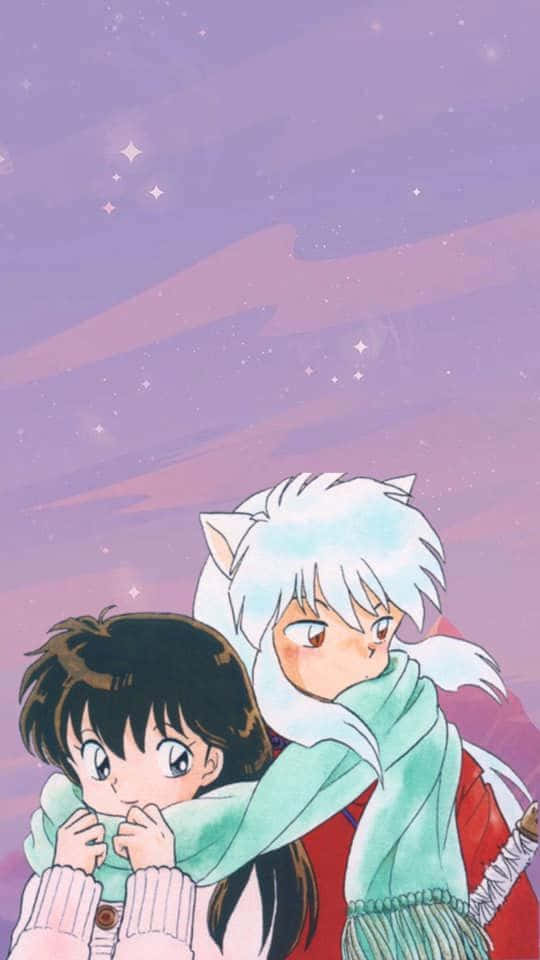Inuyasha and Rin's heartfelt connection Wallpaper