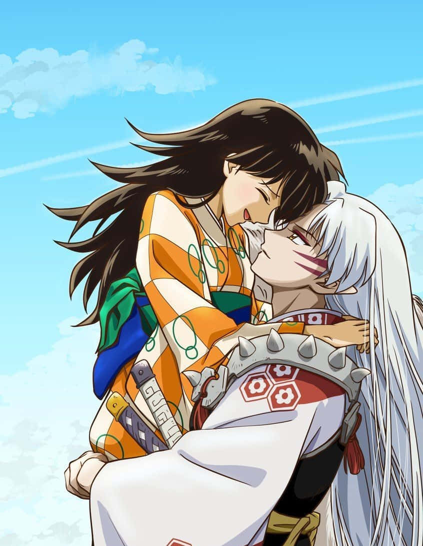Inuyasha and Rin - The Unlikely Bond Wallpaper