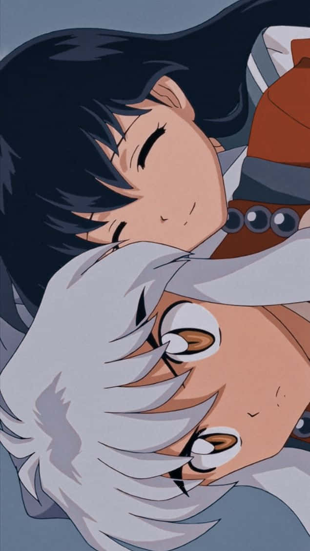 Inuyasha And Rin In Serene Background Wallpaper