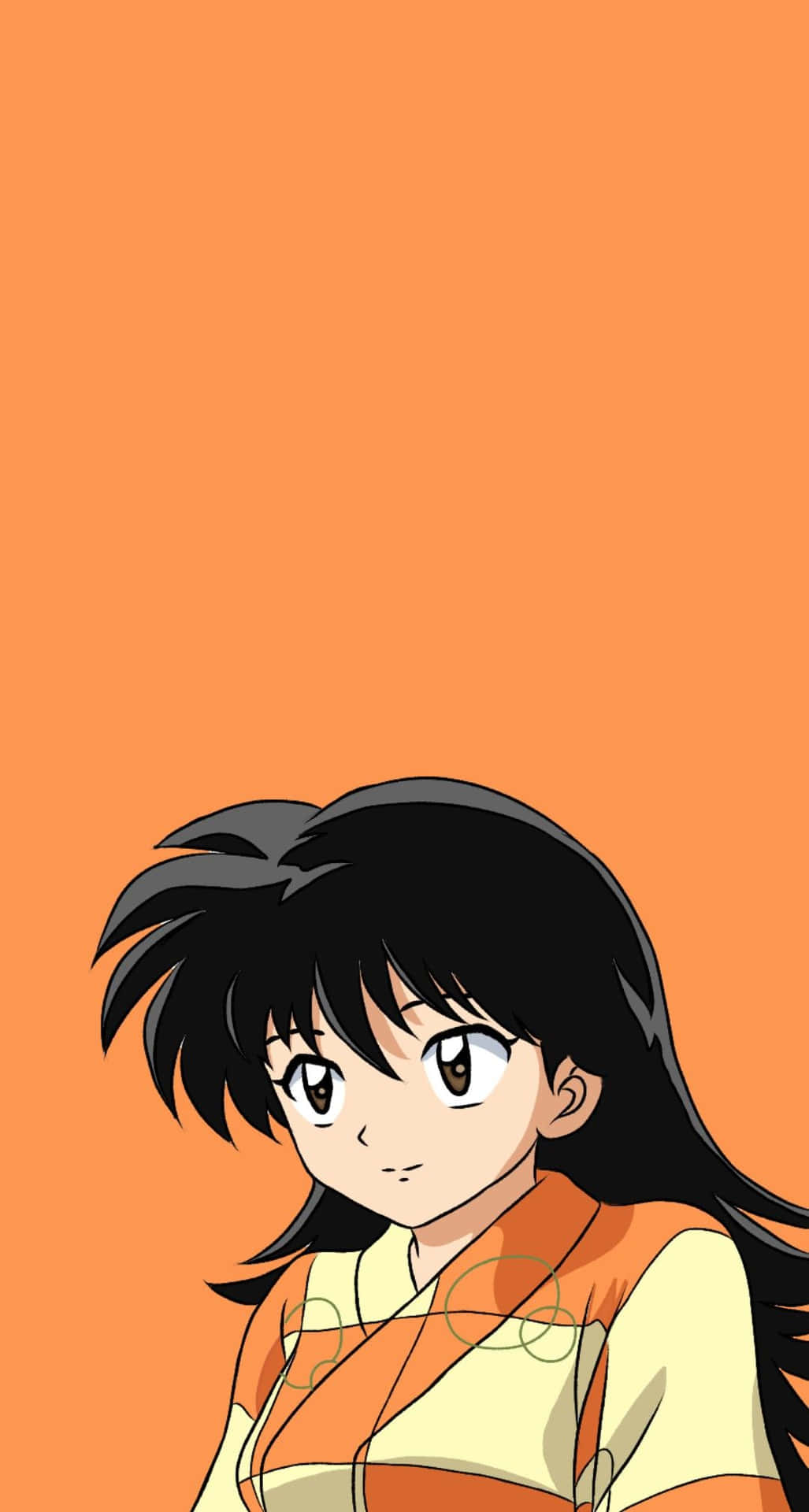 Inuyasha Dan Rin Berdiri Di Padang Yang Damai. Wallpaper