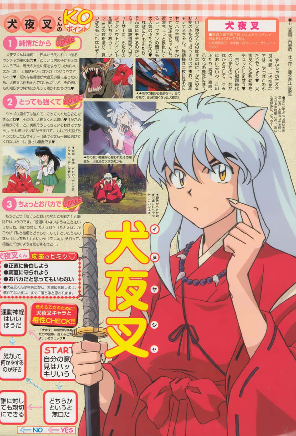 Inuyasha and his friends posing together for a group picture Wallpaper