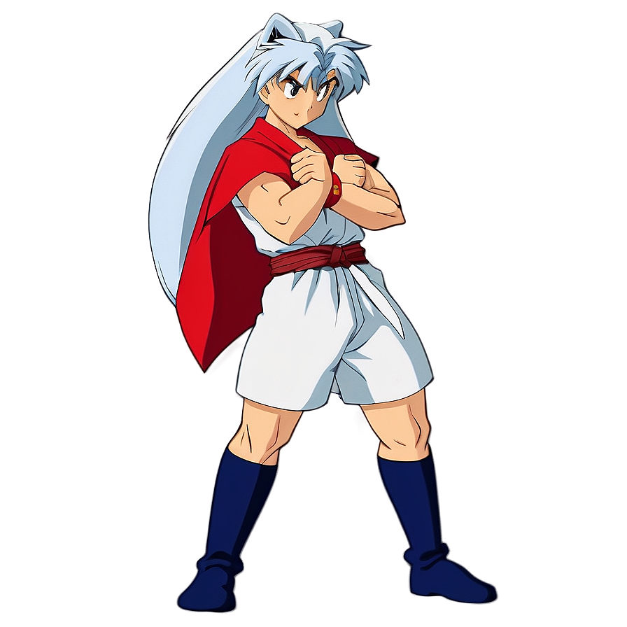 Download Inuyasha Fighting Pose Png Ceq40 | Wallpapers.com