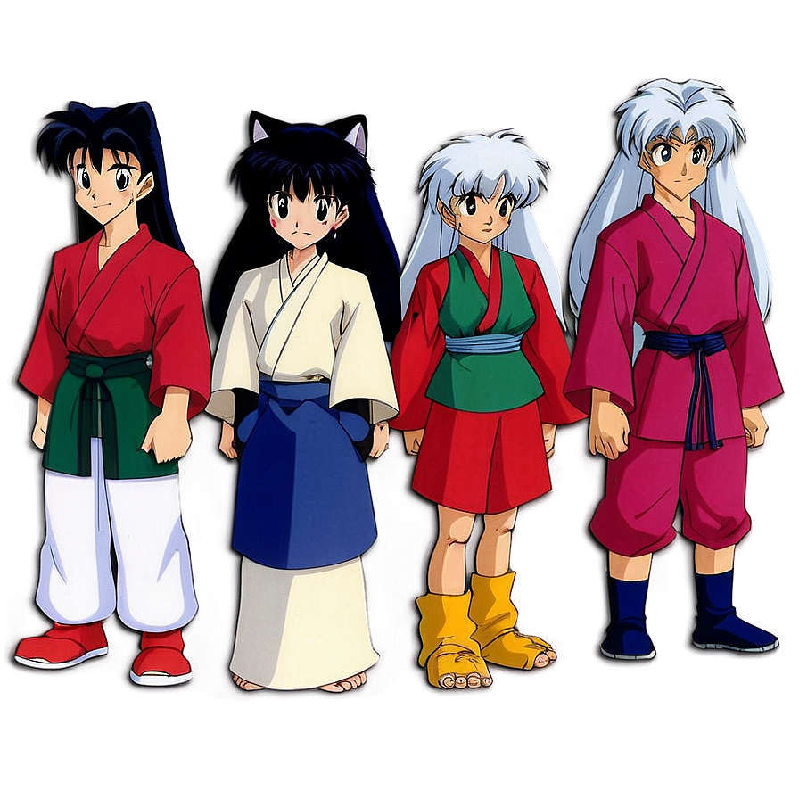 Download Inuyasha Group Cast Png 78 | Wallpapers.com