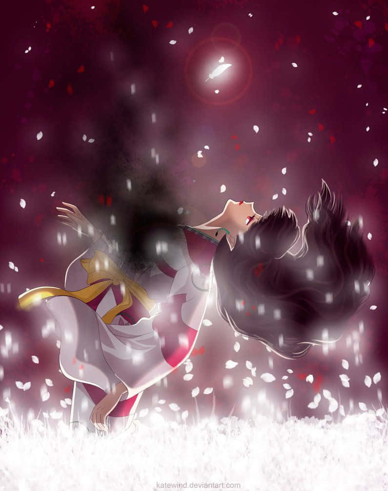 Kagura of the Wind in Inuyasha Anime Wallpaper