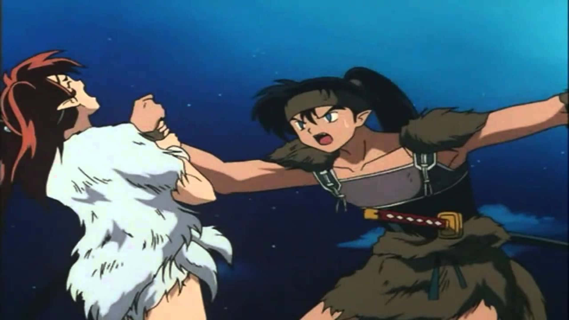 Caption: Koga of the Wolf Demon Tribe from Inuyasha Anime Series Wallpaper