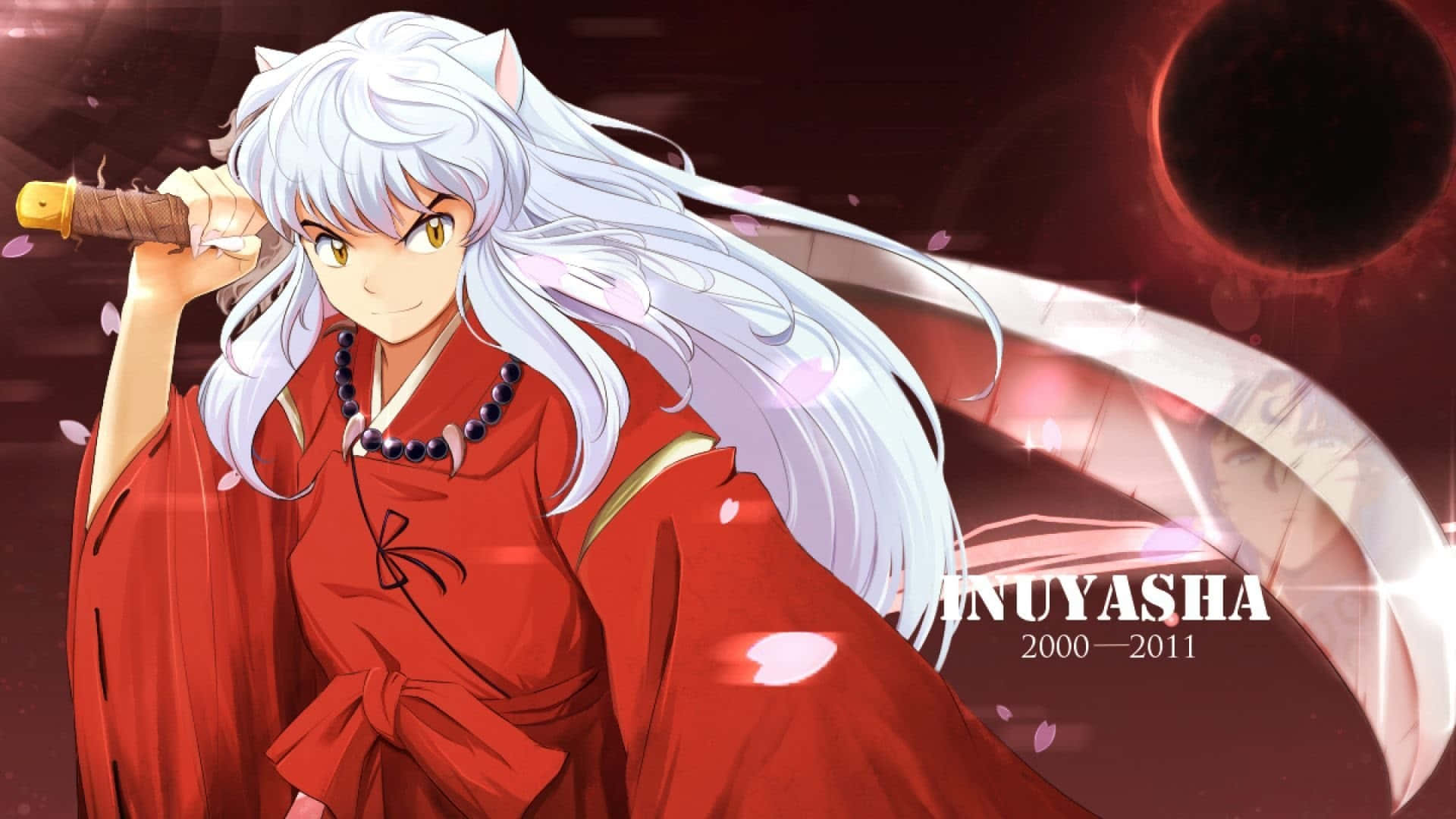 An iconic image of Inuyasha, the courageous and heroic half-demon warrior.