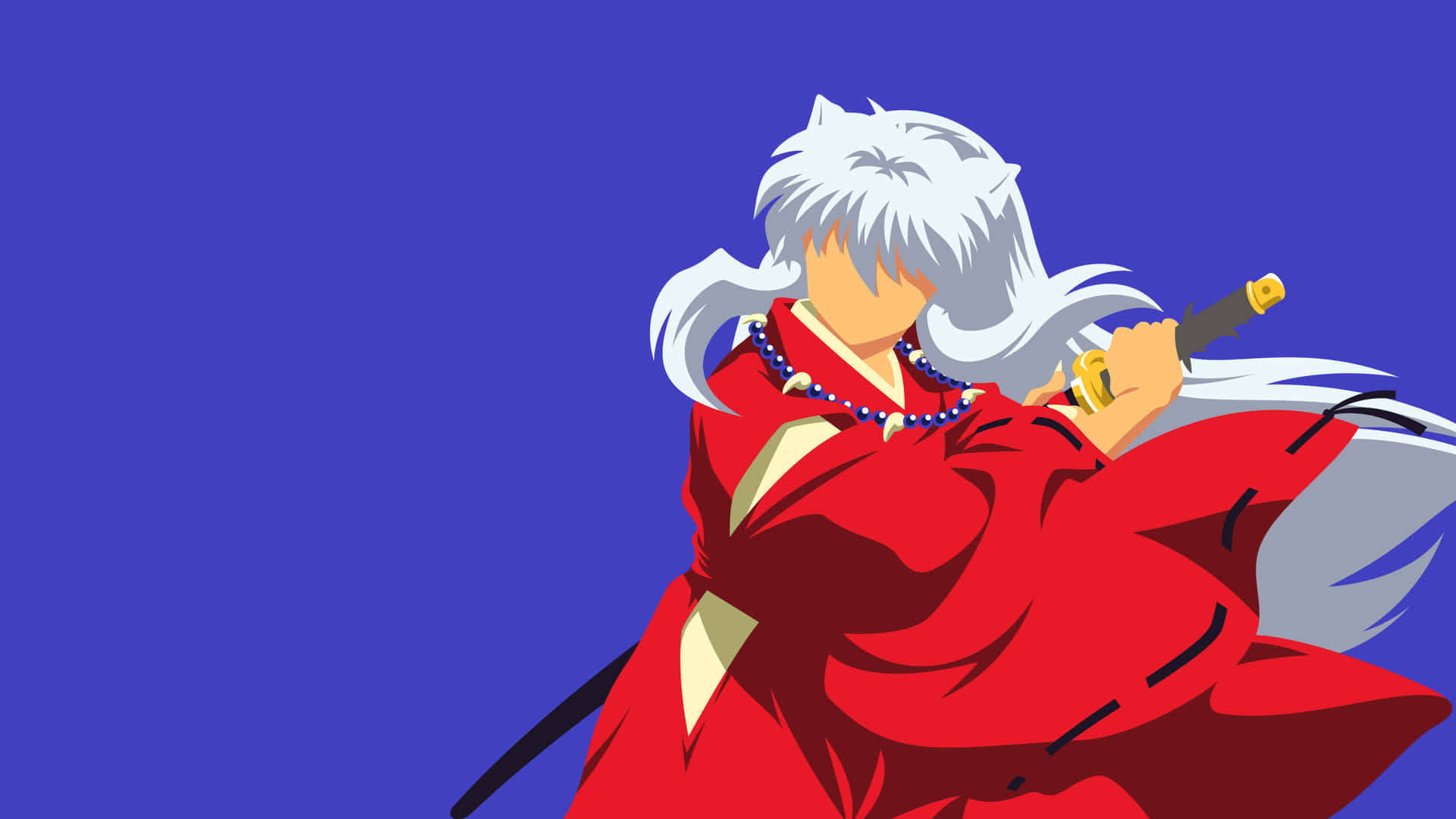 Inuyasha and Kagome share a romantic moment in their ancient Japanese world.