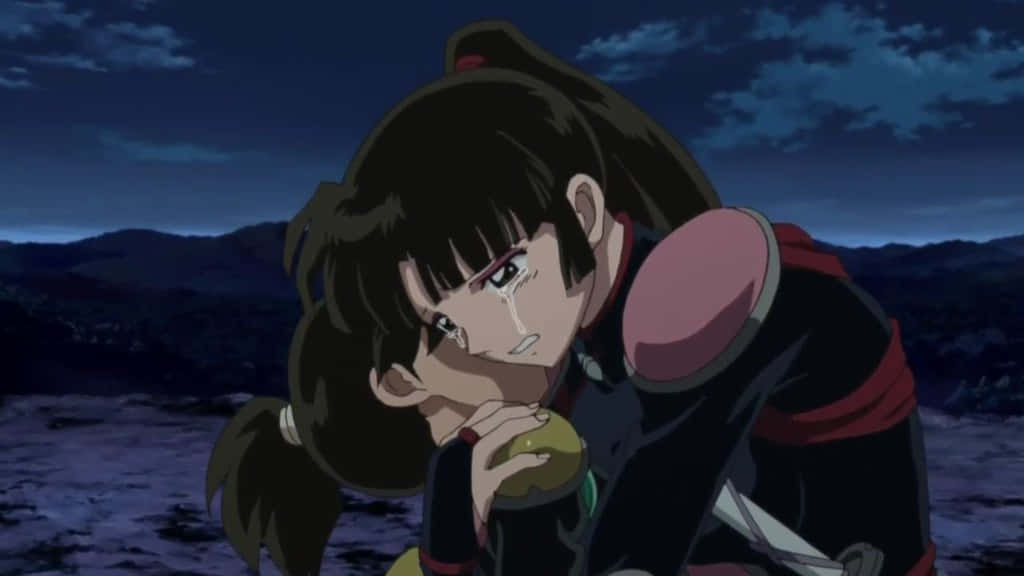 Inuyasha Sango Emotioneel Moment Achtergrond