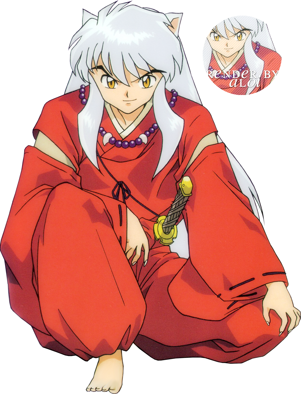 Inuyasha_ Anime_ Character_ Render.png PNG