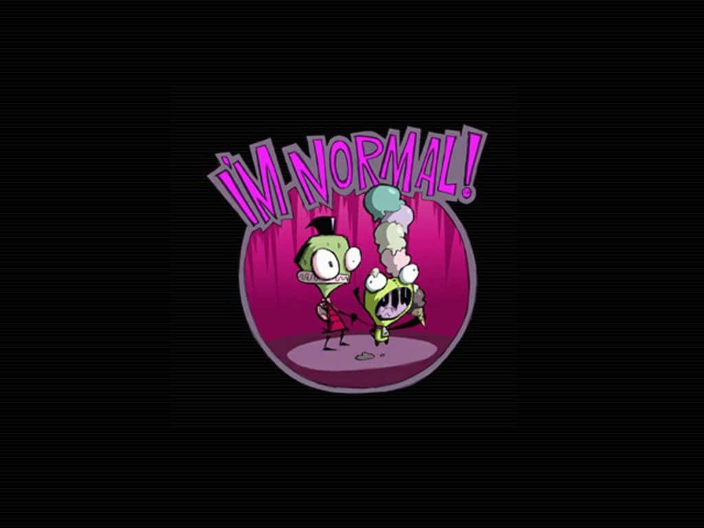 Invader Zim and Gir exploring their next conquest on Earth.