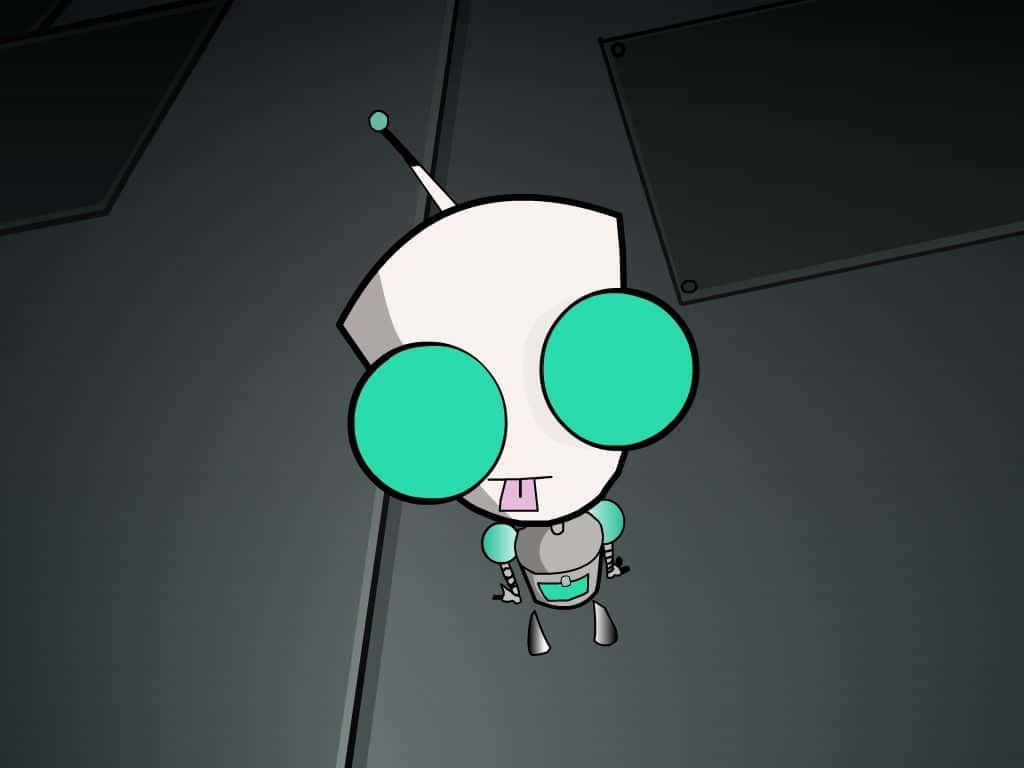 Invader Zim and GIR on Earth's Surface