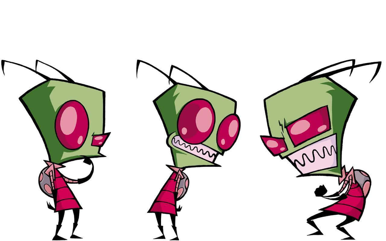 Invader Zim and Gir on Planet Earth