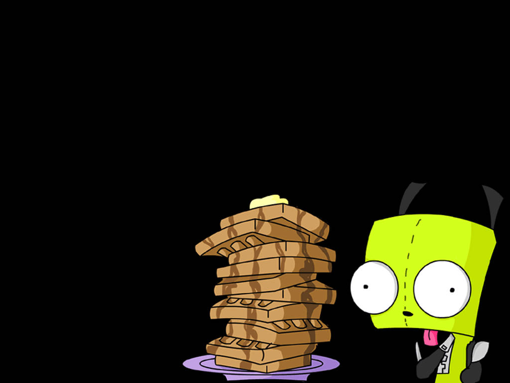 Invader Zim And Pancakes Background