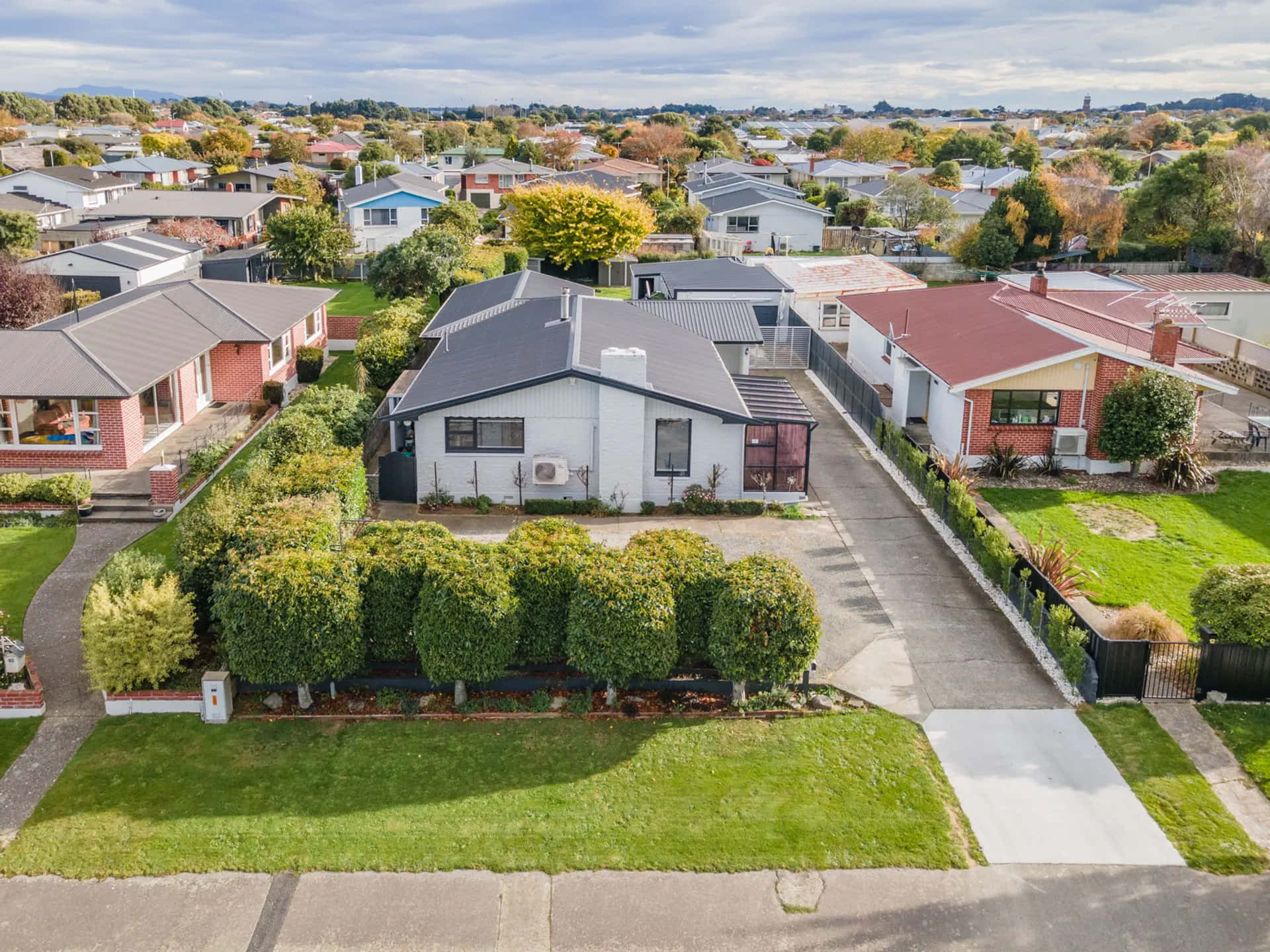 Invercargill Suburban Neighborhood Aerial View Wallpaper