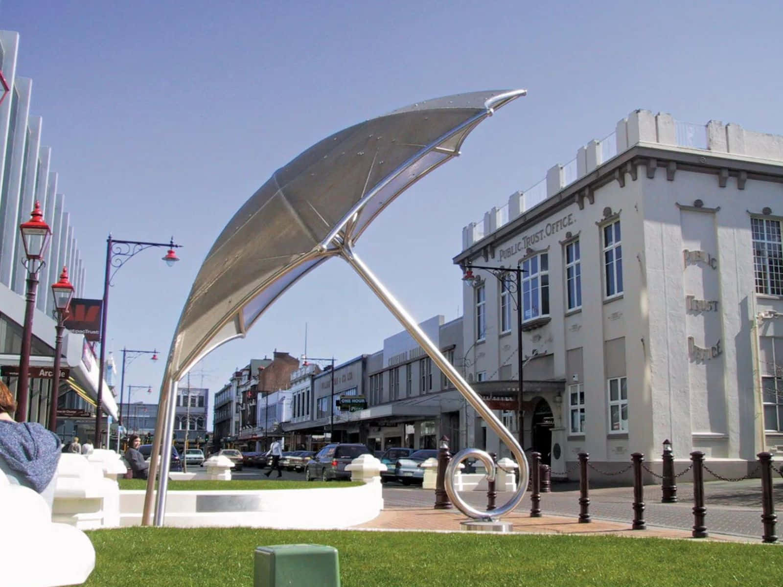 Invercargill Umbrella Sculpture Wallpaper