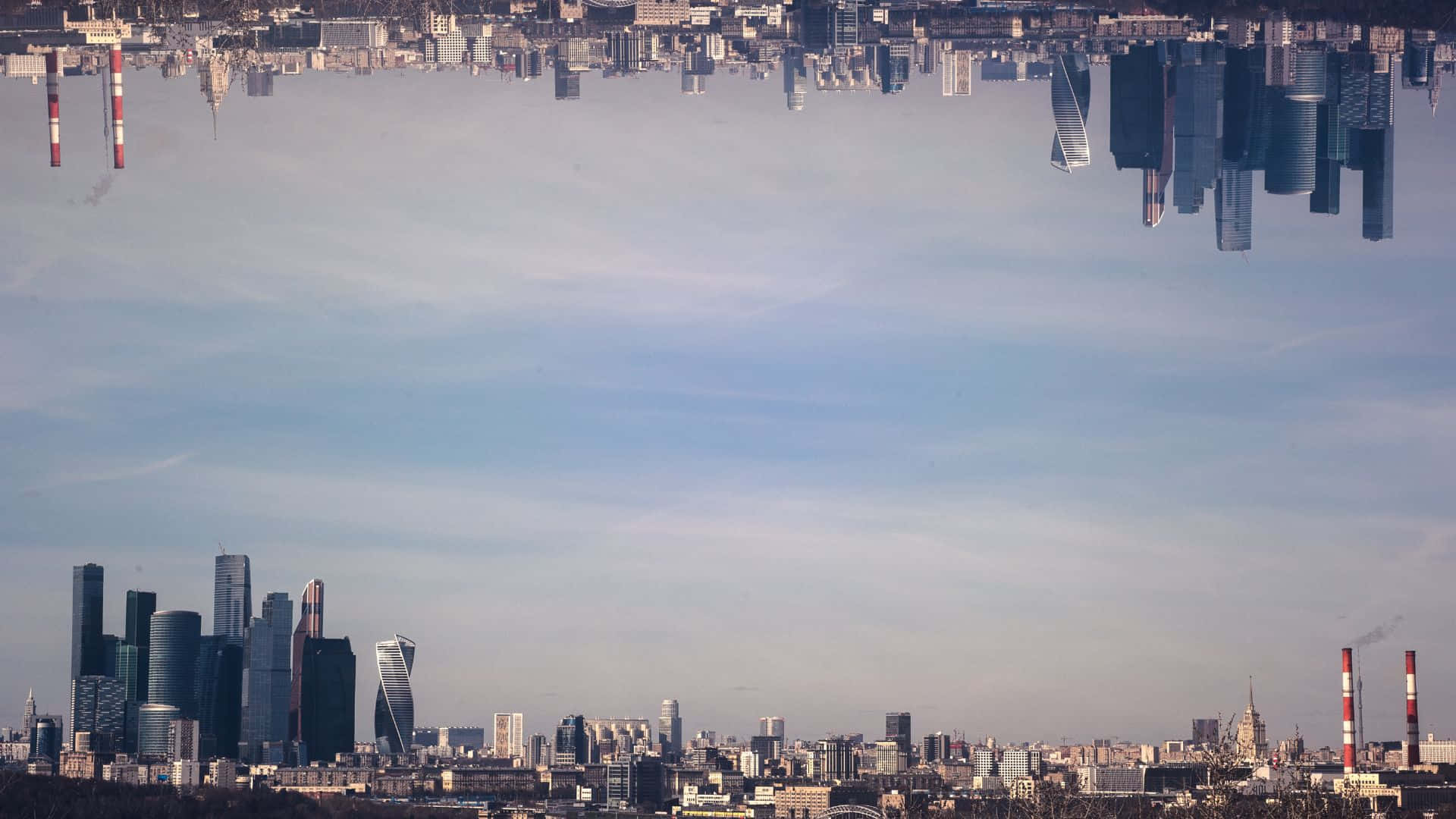 Inverted_ Cityscape_ Skyline Wallpaper