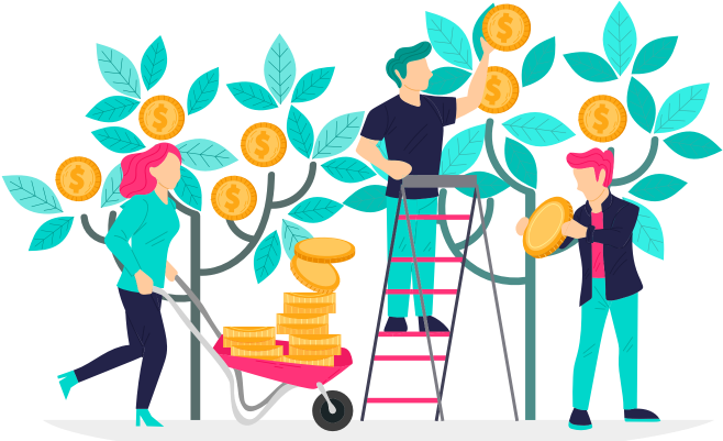 Investment Growth Concept Illustration PNG