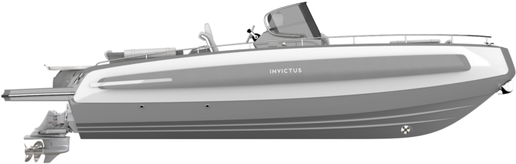 Invictus Motorboat Side View PNG