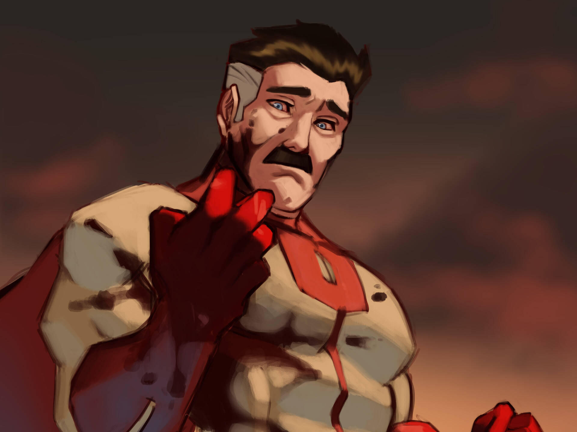 Invincible Omni-man Fist Background
