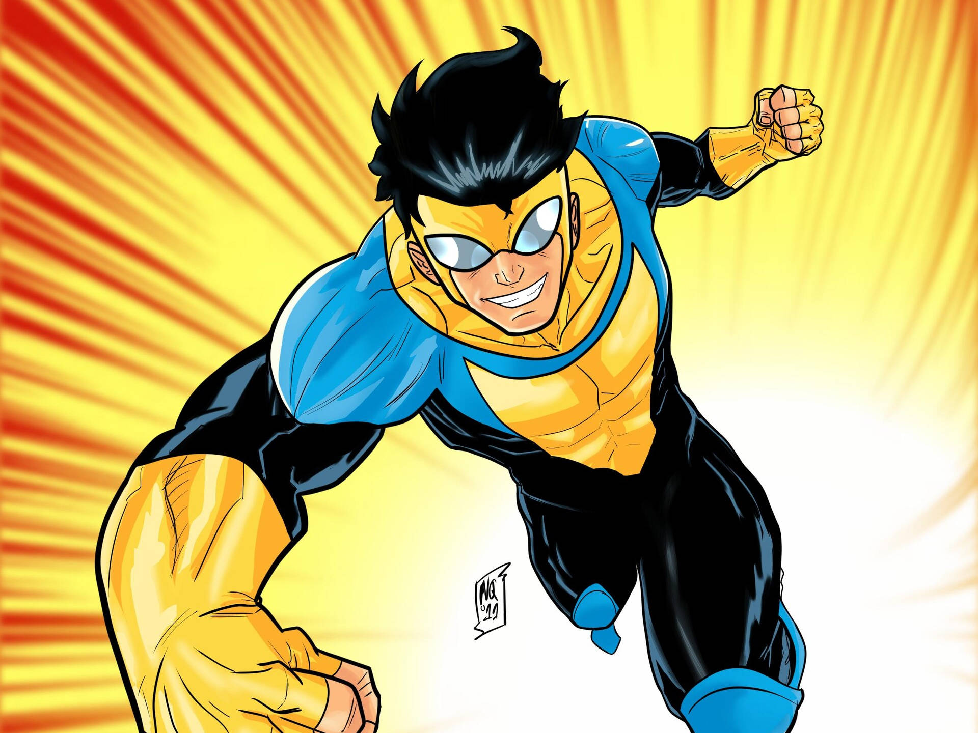 Invincible Superhero Comic Background