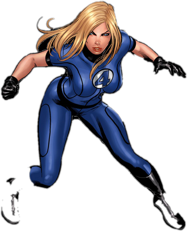 Invisible Woman Action Pose PNG