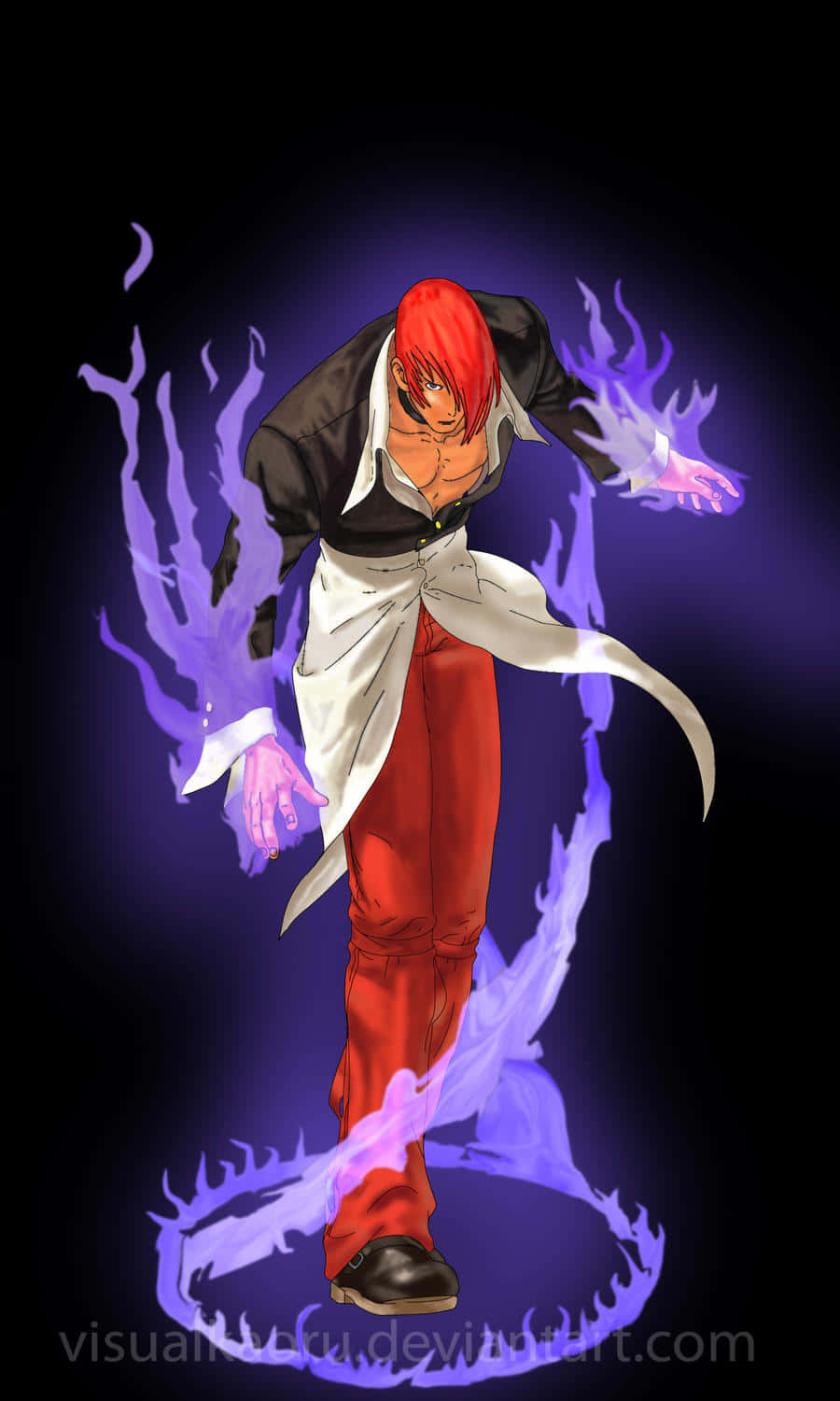Iori Yagami from SNK's The King of Fighters Wallpaper