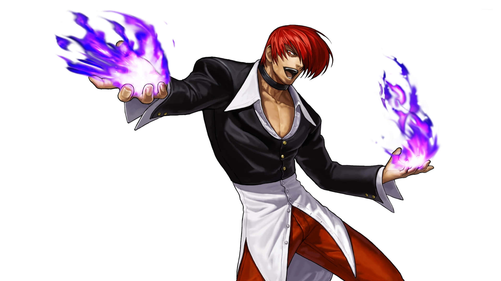 A Man With Red Hair Holding A Flame Wallpaper
