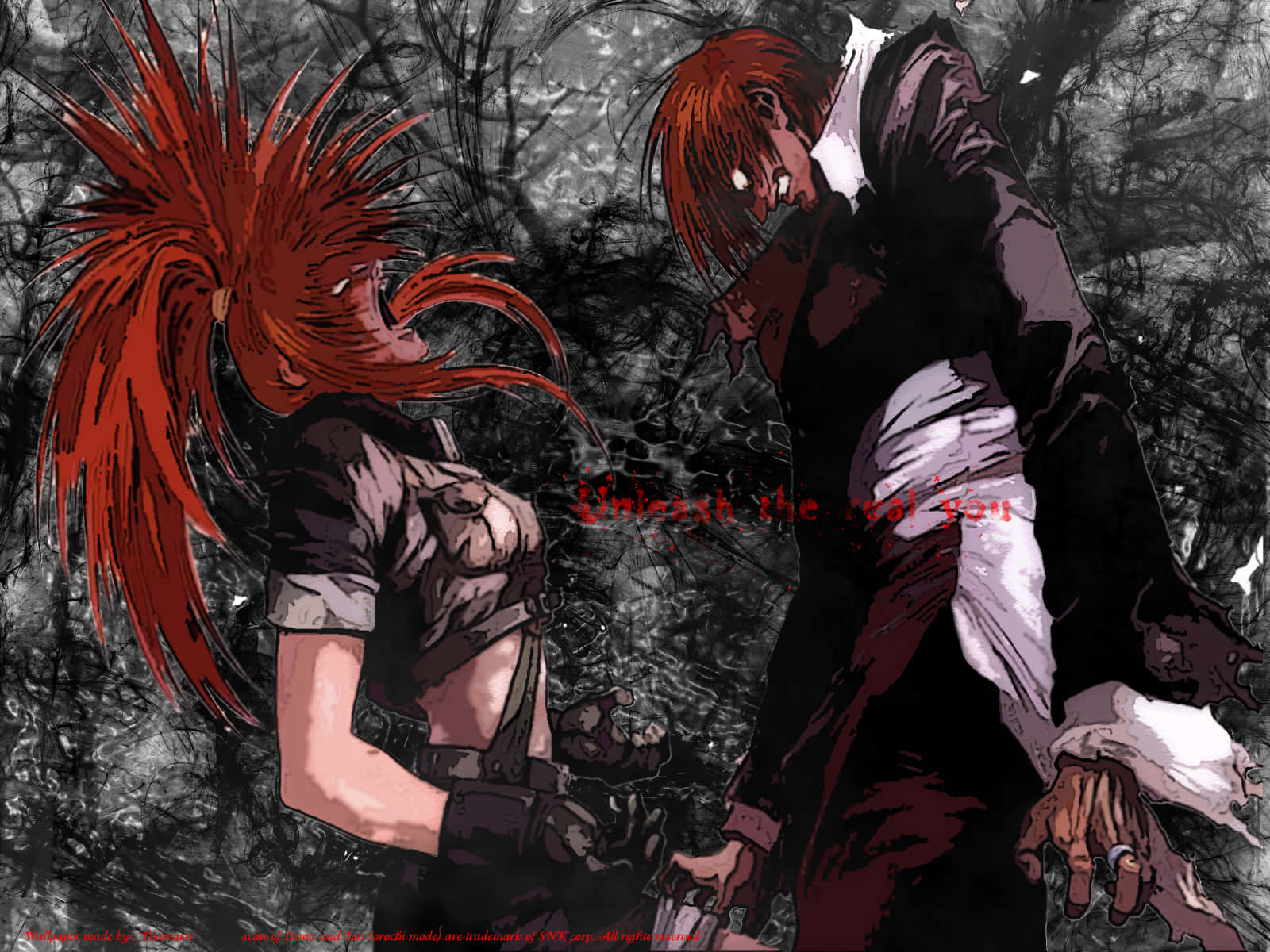 Einpaar Anime-charaktere Mit Rotem Haar. Wallpaper