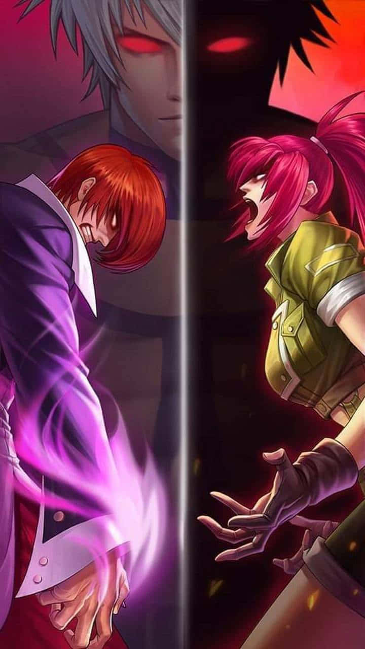 To anime-karakterer slås mod hinanden. Wallpaper