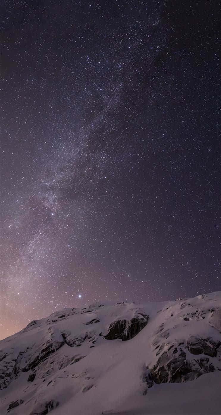 iOS 1 Lyse stjerne klædt Himmel Wallpaper