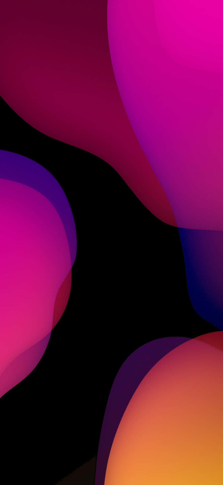 IOS 1 Purple og Red Bubbles. Wallpaper