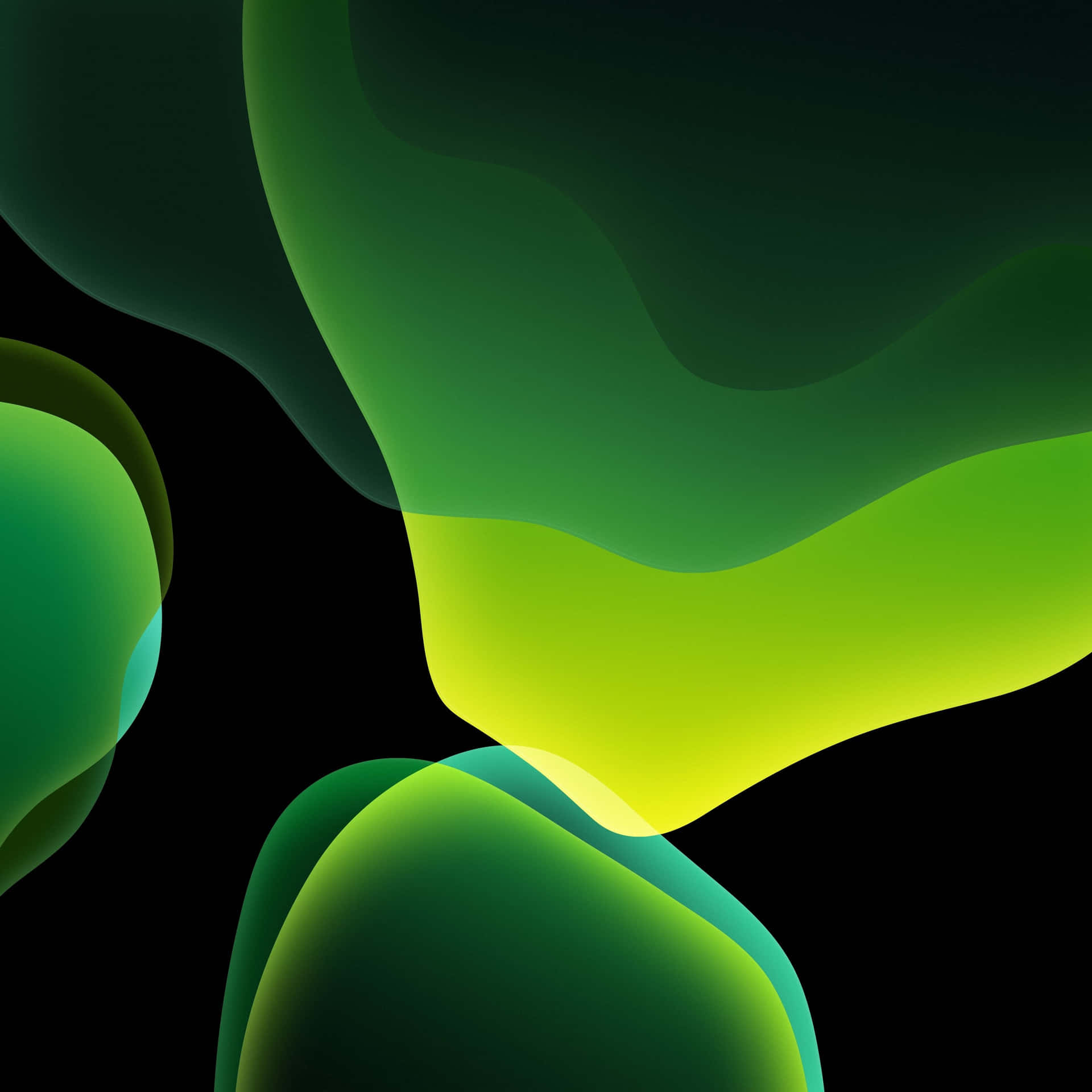 Ios1 Burbujas Verdes Y Verdes Oscuro. Fondo de pantalla