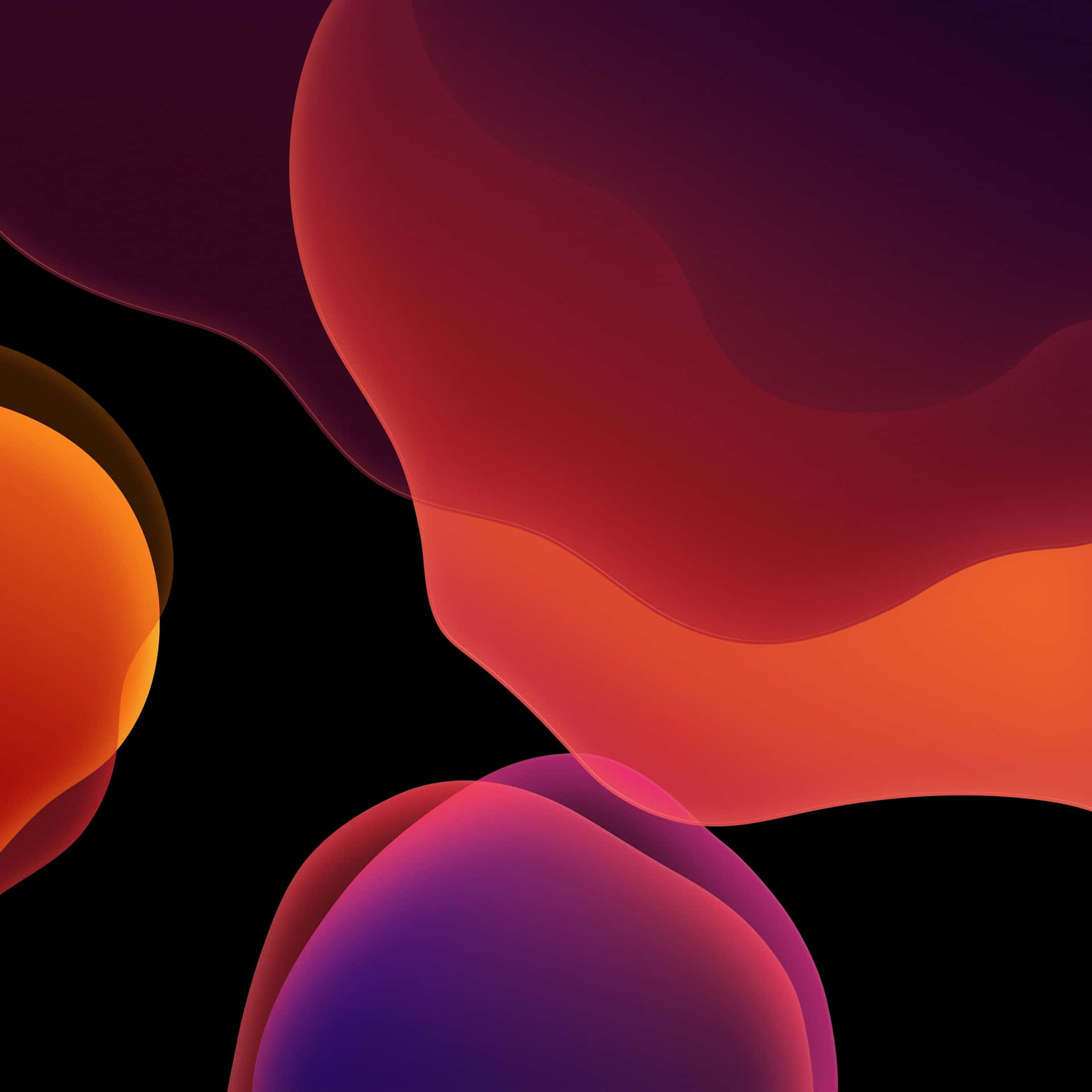 Ios1 Burbujas En Tono Oscuro Naranja E Índigo. Fondo de pantalla