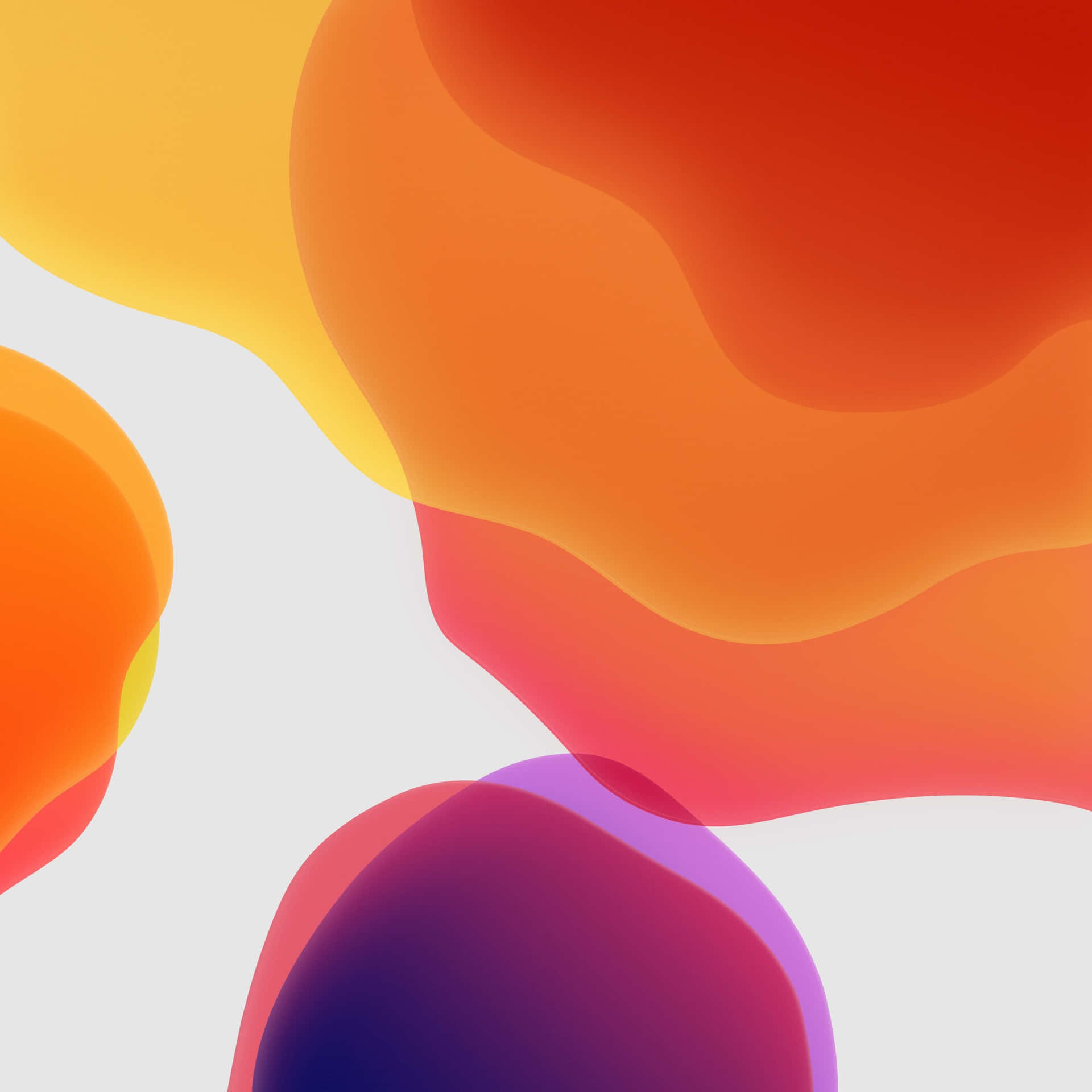 Ios 1 Light Orange And Violet Bubbles Wallpaper