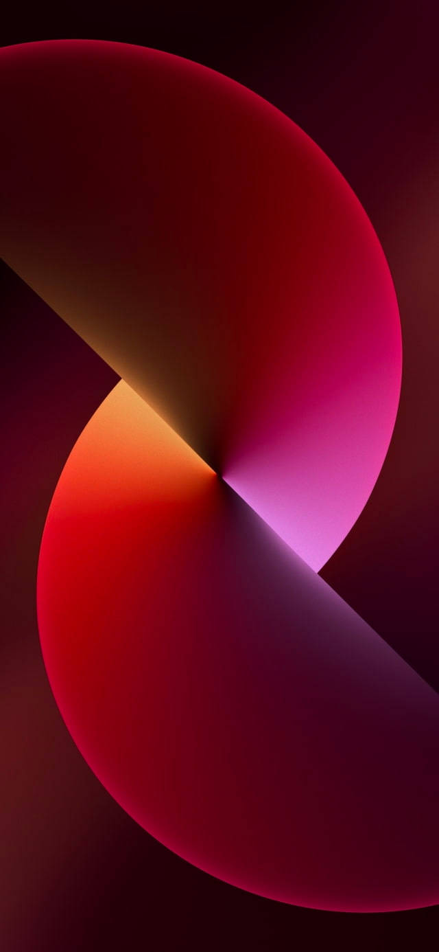Ios 13 Apple Iphone Default Red And Pink Patterns Wallpaper