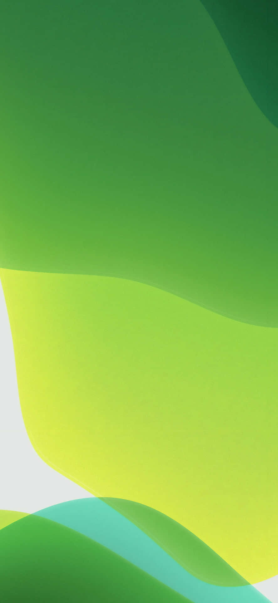 iOS 13 White With Yellow And Green Background