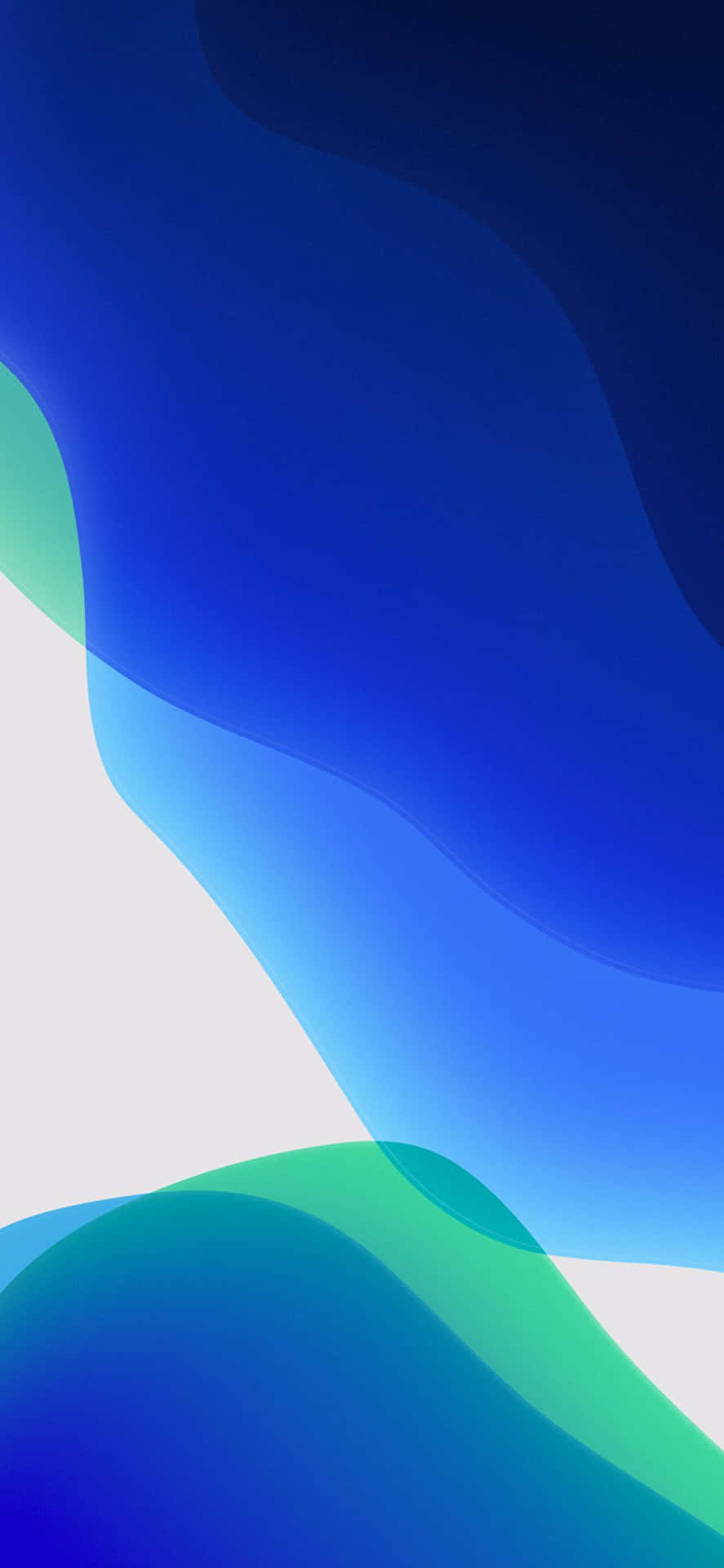 iOS 13 White Blue And Green Background