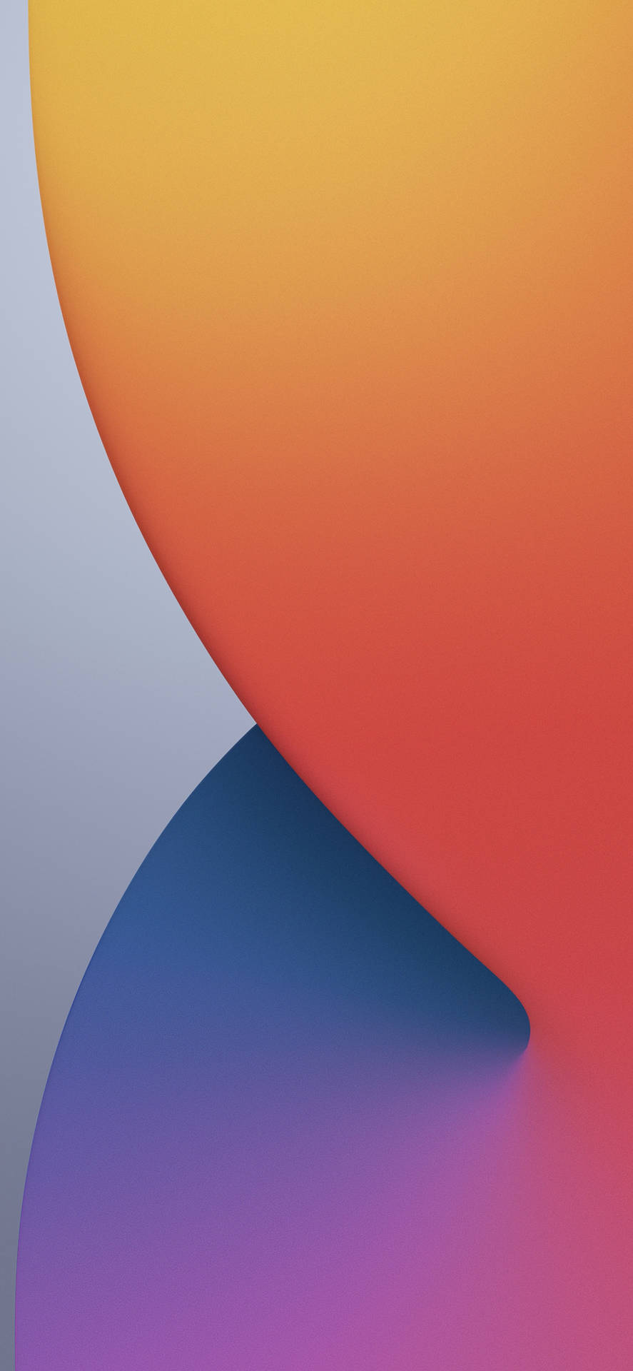 Ios 14 Apple Iphone Default Blue Purple Orange Wallpaper