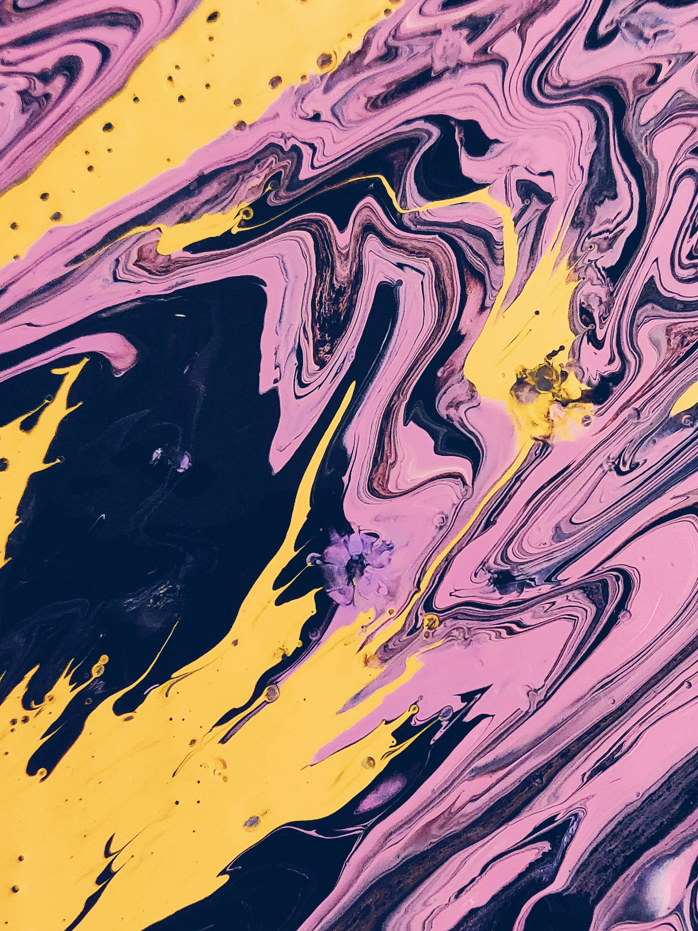 Ios 14 Yellow And Pink Abstract