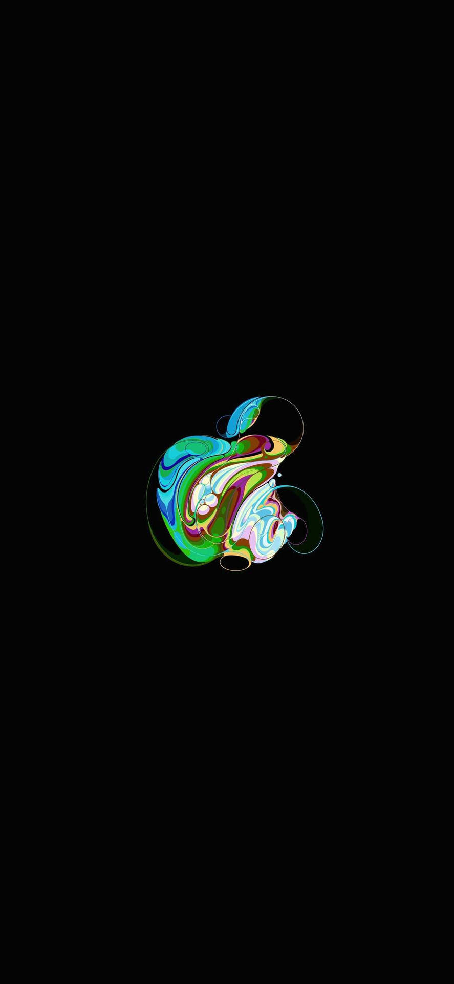 Apple Logo Wallpaper med iOS 15 Wallpaper