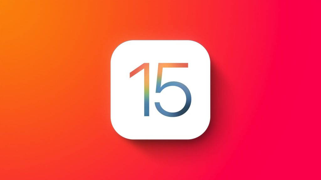 Ios 15 In Red And Orange Wallpaper
