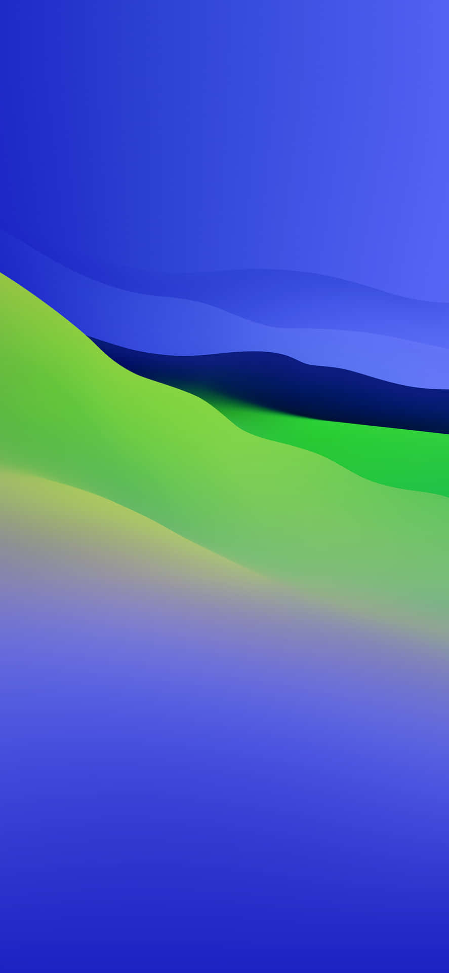 Blå og grønne farver til iOS 3 Wallpaper