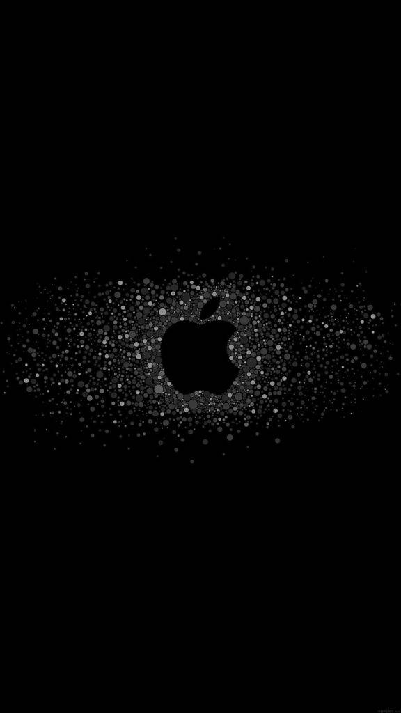 Ios Apple Logo Minimal Dark Iphone Wallpaper