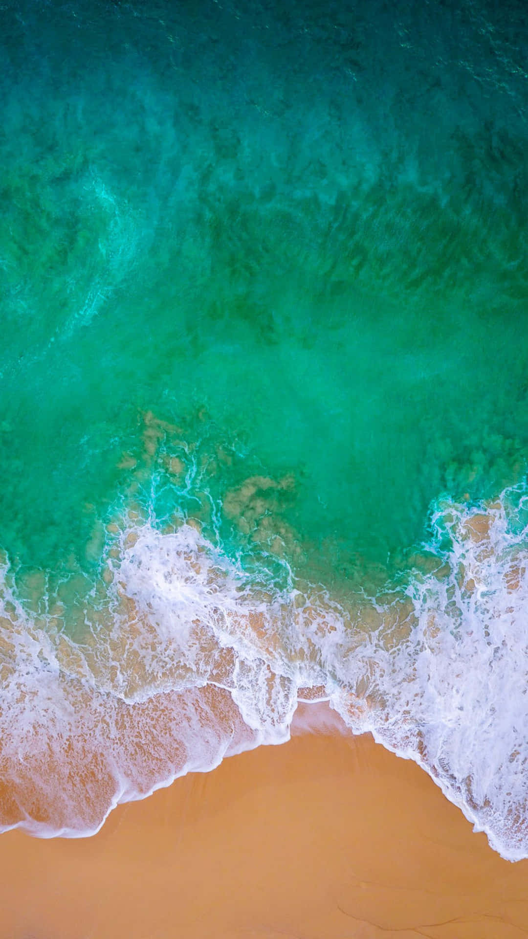 IOS Beach Blue Green Water Wallpaper