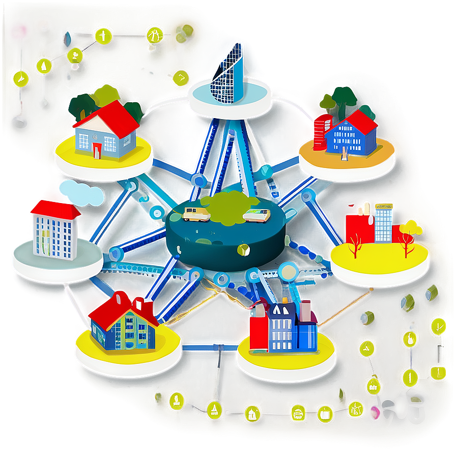 Iot Network Ecosystem Png Nsf66 PNG