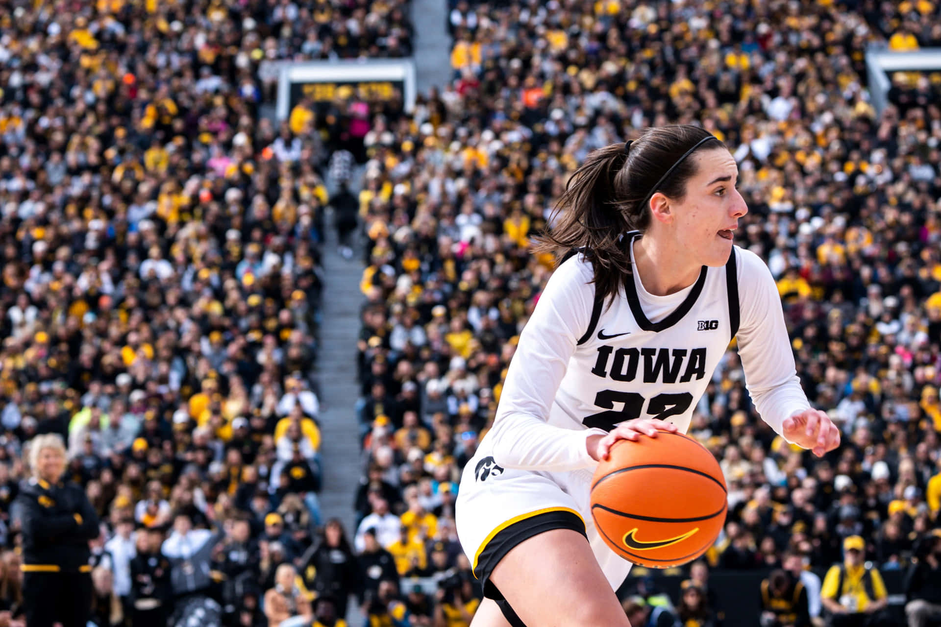 Iowa Basketball Player In Action Wallpaper
